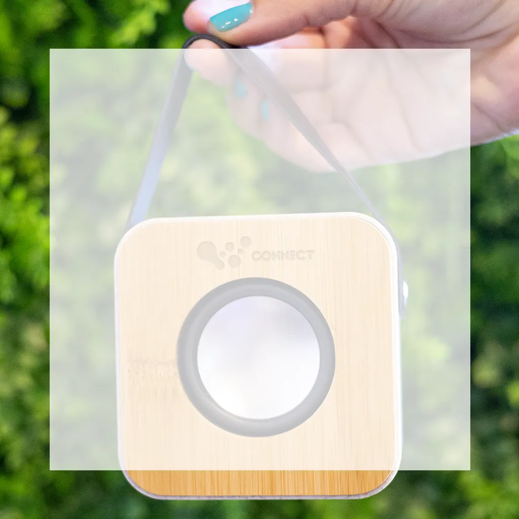 Hand holding speaker