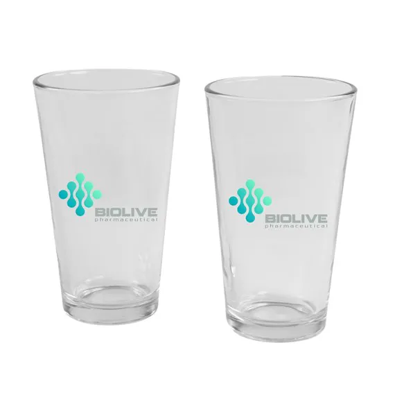 Customized pint glasses featuring your logo