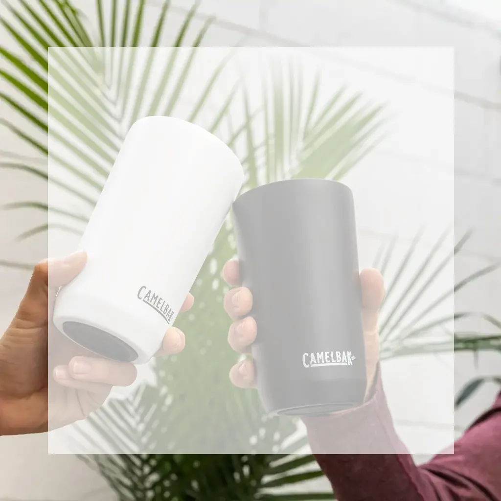 Two cups tapping each other