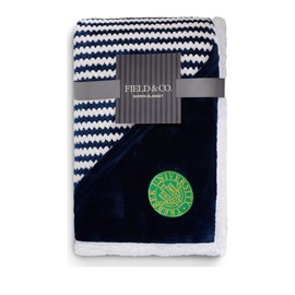 Field and Co Chevron Striped Sherpa Blanket