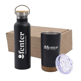 Cork and Bamboo Drinkware Set